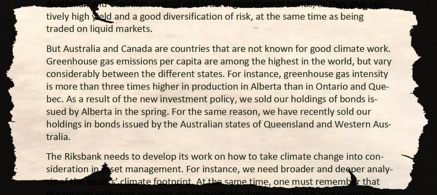 Sweden s Central Bank Divests from Australian Bonds Over Climate Concerns