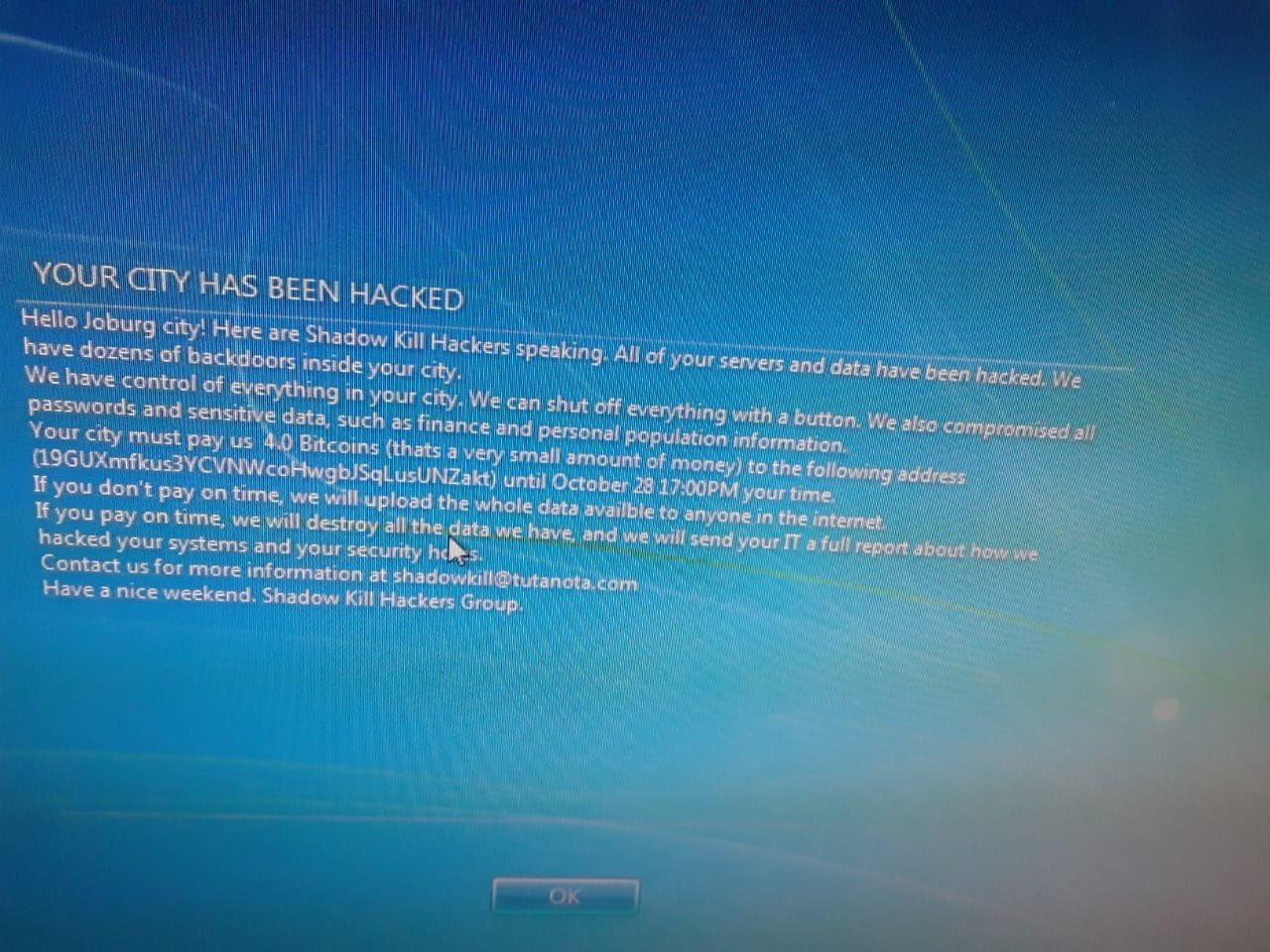 Ransomware Evolves: Hackers Now Threaten to Leak Citizen Data – Johannesburg Attack