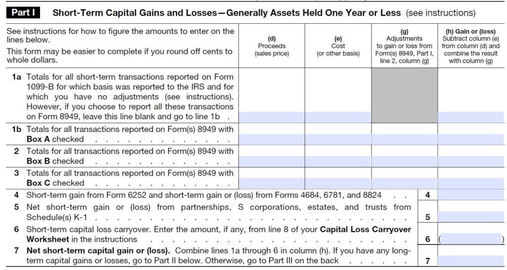 Schedule D: Capital Gains & Losses - IRS Reporting Guide