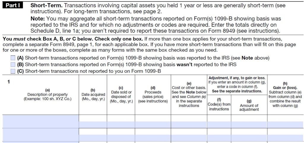Schedule D: Capital Gains & Losses - IRS Reporting Guide