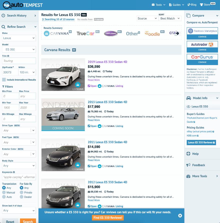AutoTempest Review 2024: Find Your Next Used Car Effortlessly