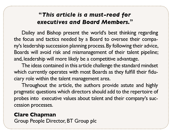 Board Oversight of Leadership Risk: A Comprehensive Guide