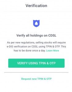 Secure Stock Selling: TPIN & OTP Verification | CDSL