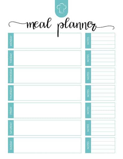Free Meal Planning Templates: Simplify Your Meals & Save Money