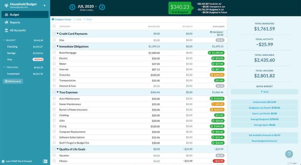YNAB Theme Updates: New Design & Enhanced Features