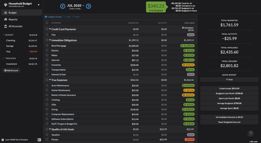 YNAB Theme Updates: New Design & Enhanced Features