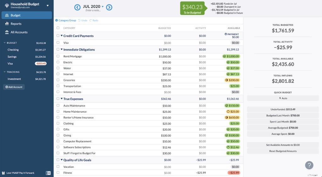 YNAB Theme Updates: New Design & Enhanced Features