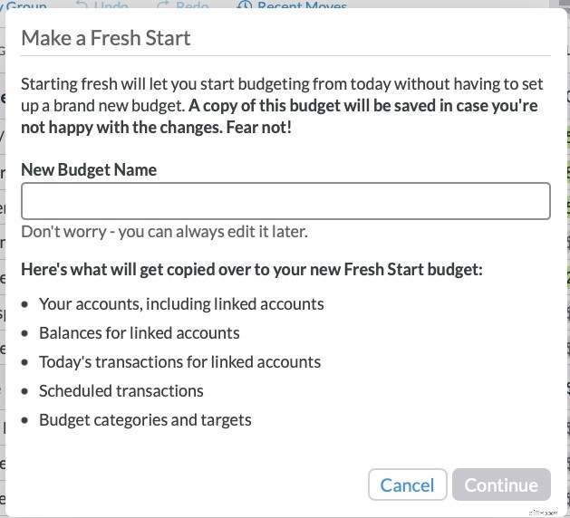 YNAB Fresh Start: Refresh Your Budget for a New Financial Year