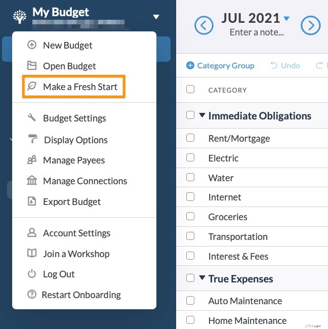 YNAB Fresh Start: Refresh Your Budget for a New Financial Year