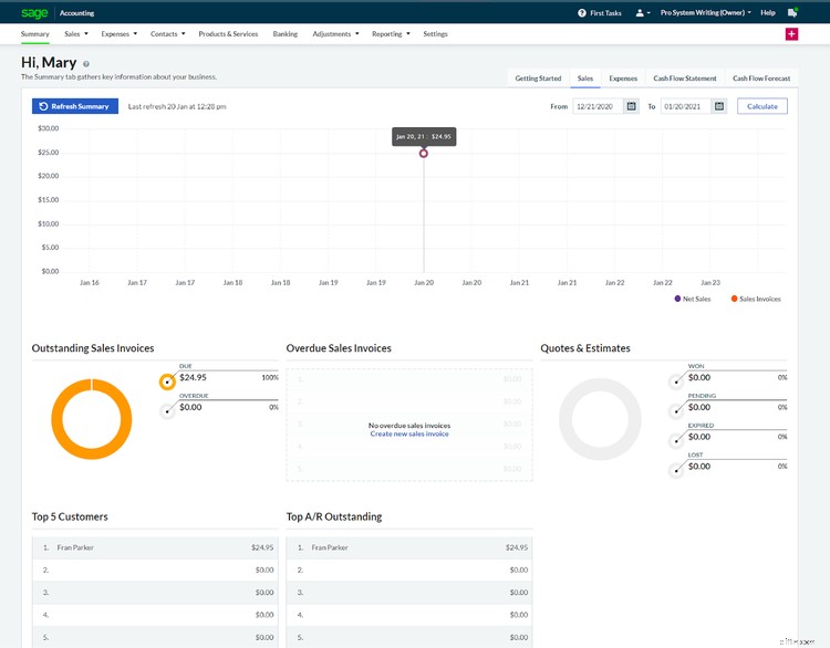 Sage Business Cloud Accounting vs. QuickBooks Online: Accounts Receivable Comparison