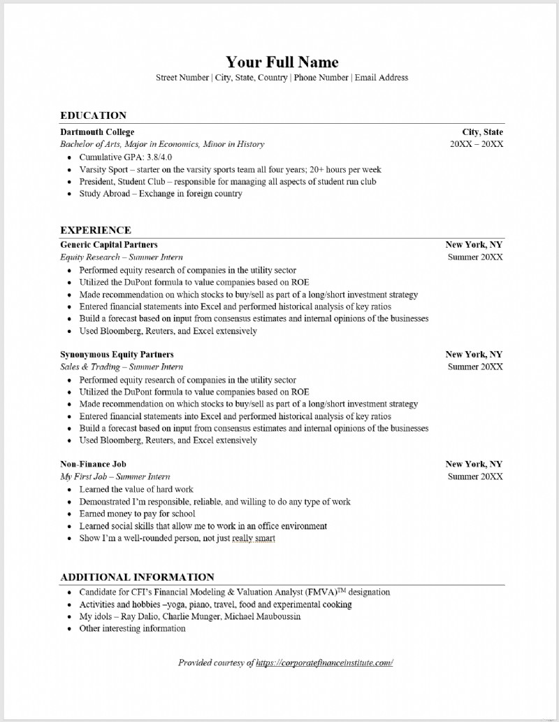 Templat Resume Gratis:Unduh &Buat Resume Pemenang | Keuangan 