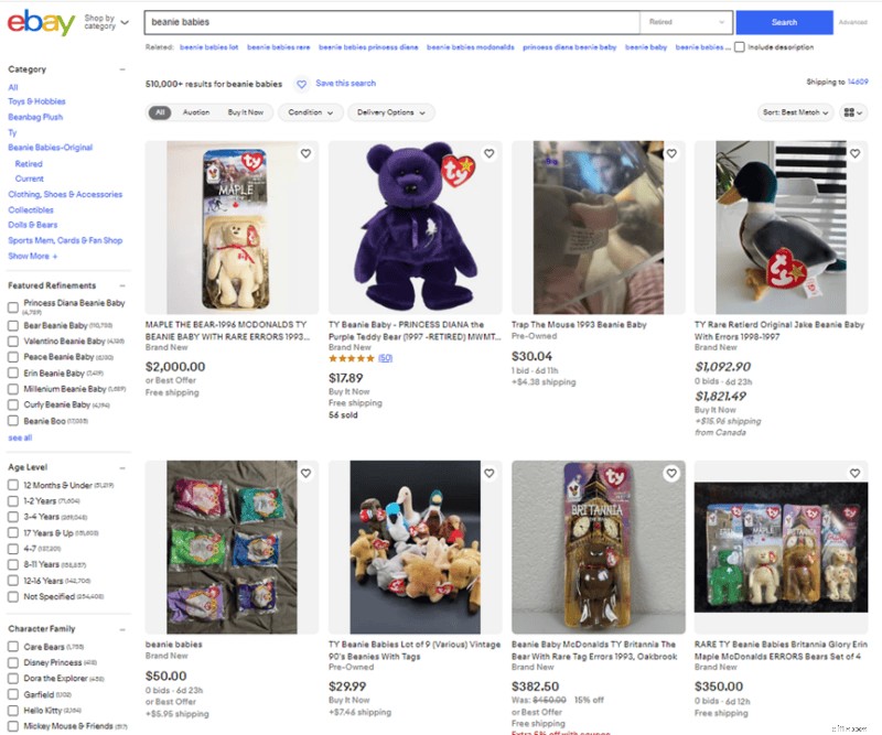 Jual Beanie Babies:11 Platform Terbaik untuk Mendapatkan Uang Tunai 