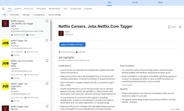 Pekerjaan Netflix Tagger:Dapatkan Uang dengan Menonton Film &TV (2025) 