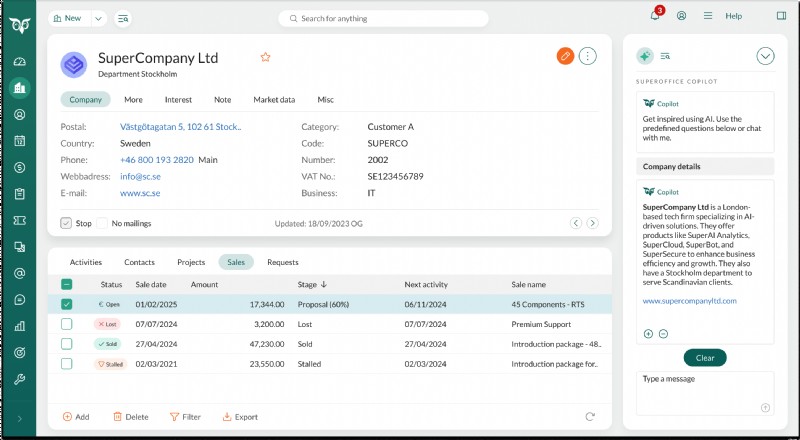 SuperOffice CRM vs. Lime CRM:Perbandingan CRM Eropa 