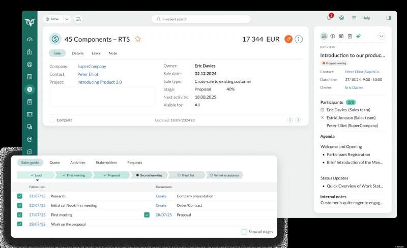 SuperOffice CRM:CRM B2B untuk Bisnis Eropa | Penjualan, Pemasaran &Dukungan