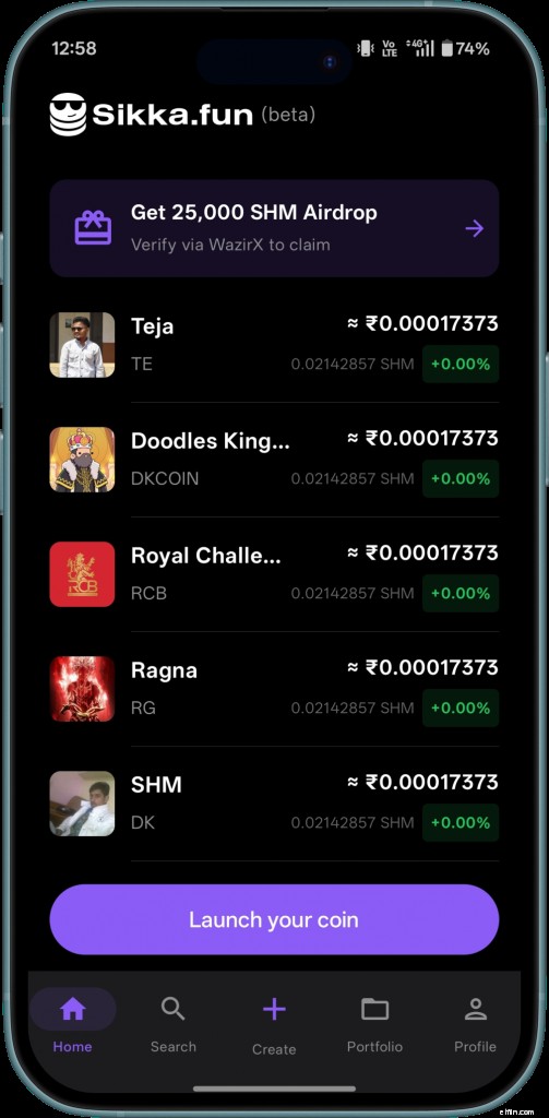 Sikka.fun Airdrop:Klaim 25.000 SHM (Terbatas untuk 1.000 Pengguna WazirX) 
