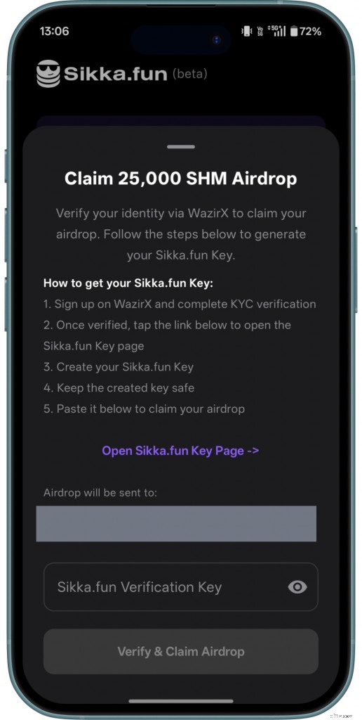 Sikka.fun Airdrop:Klaim 25.000 SHM (Terbatas untuk 1.000 Pengguna WazirX) 